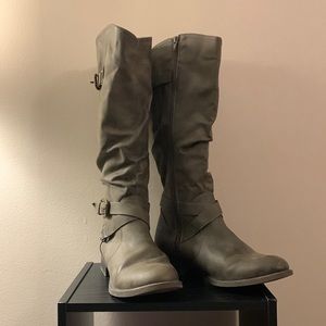 Tall Brown Zip-up Boots